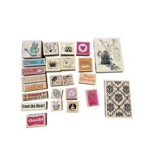 Lot of 24 Stamps Christmas Halloween Easter Valentines Birthday Garden Mounted